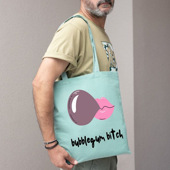 Bubble gum B*tch - Πάνινη τσάντα - Μέντα