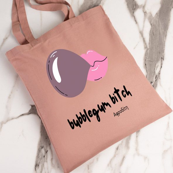 Bubble gum B*tch - Πάνινη τσάντα - Ροζ