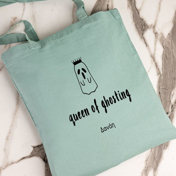 Queen of ghosting -  Πάνινη τσάντα - Μέντα
