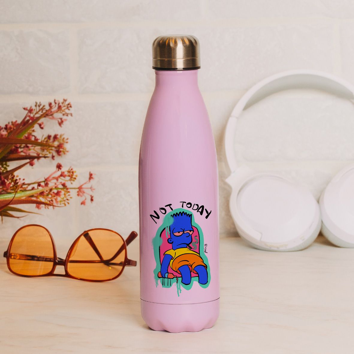 Not today - Μπουκάλι Θερμός 500ml - Ροζ
