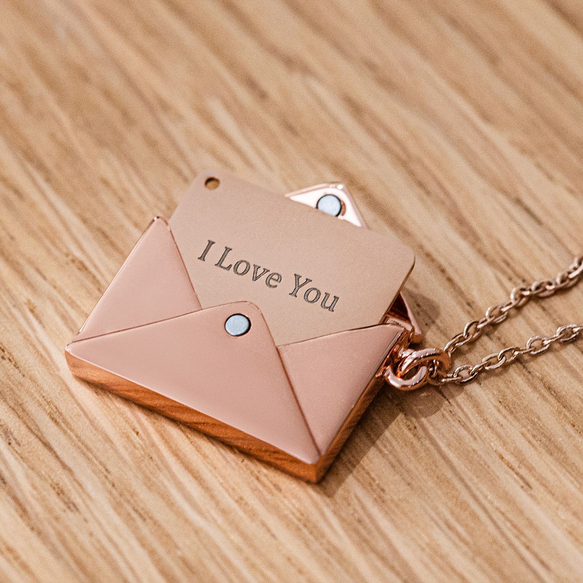 Love Letter - Μενταγιόν Αγάπης - Ροζ Χρυσό