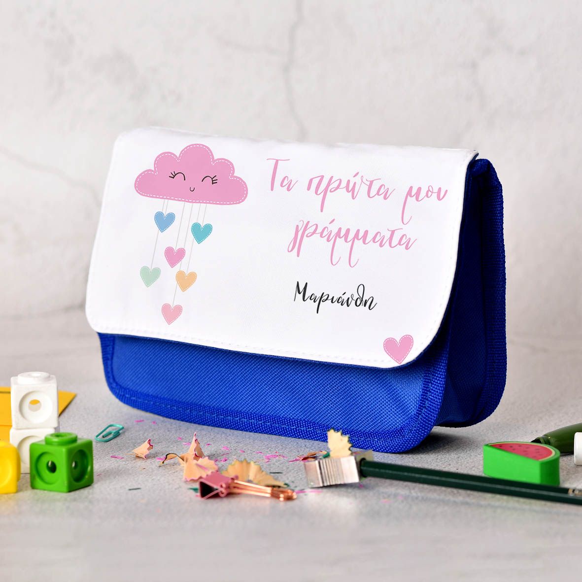 Πρώτα Γράμματα - Κασετίνα Υφασμάτινη - Μπλε