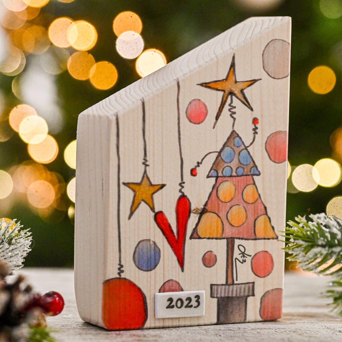 Χριστουγεννιάτικο Δένδρο Ι - Ξύλινο Γούρι