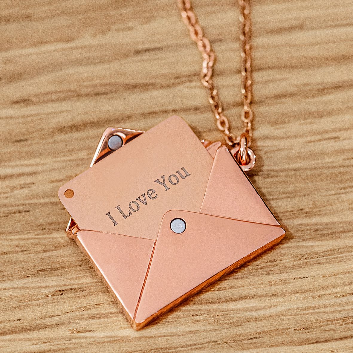 Love Letter - Μενταγιόν Αγάπης - Ροζ Χρυσό