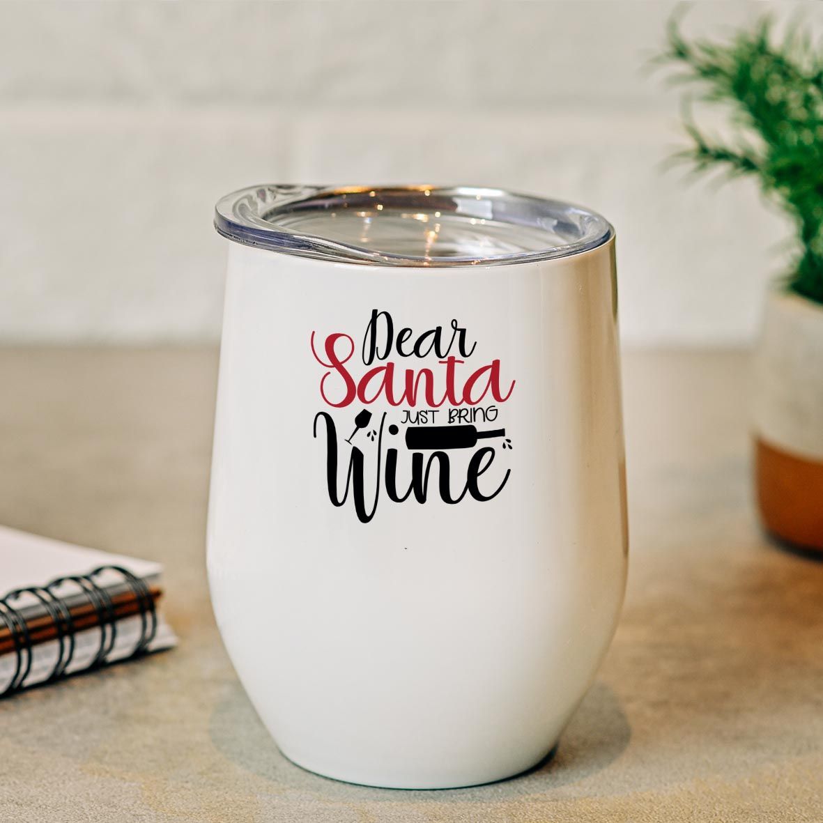 Just Bring Wine - Κούπα Θερμός 355ml - Λευκό