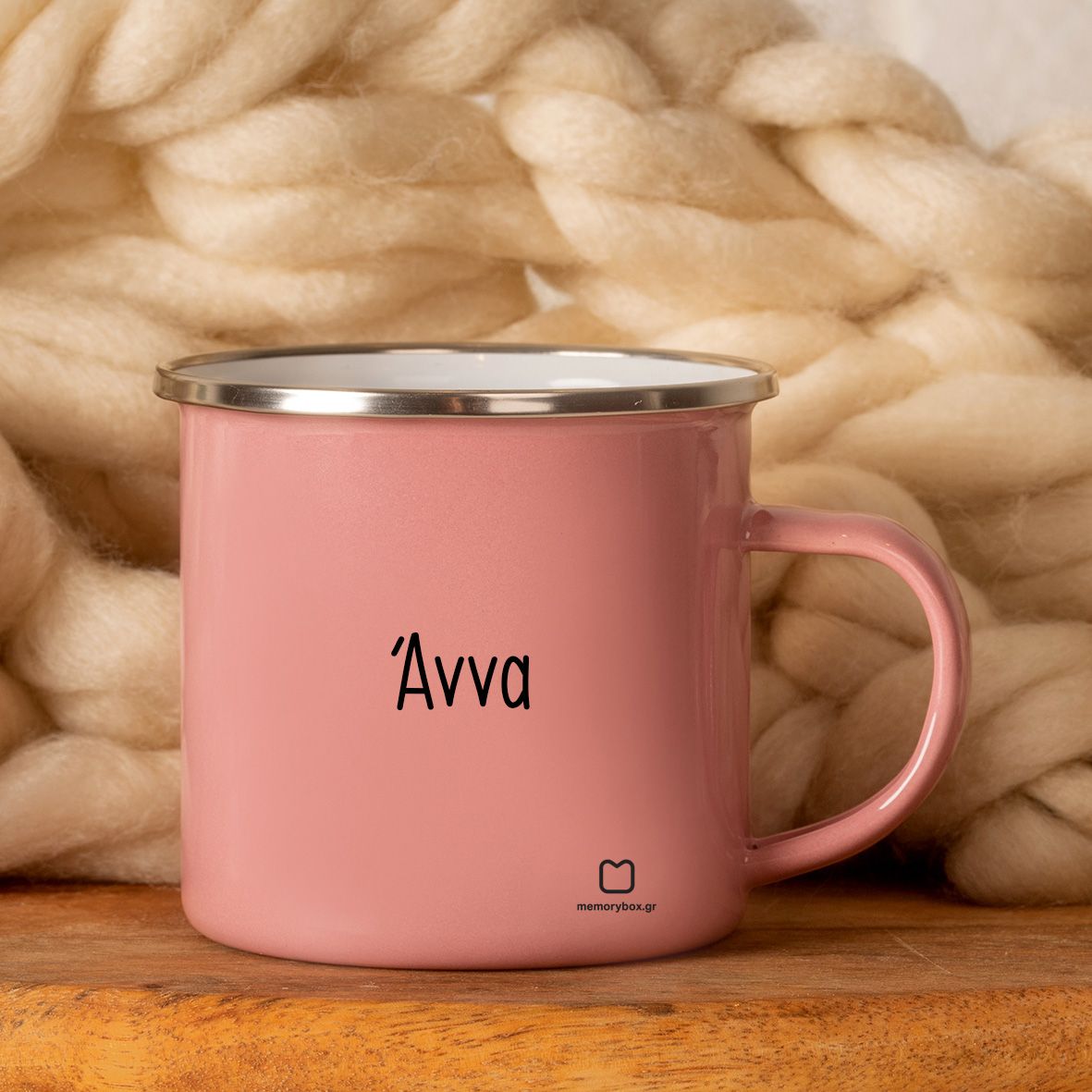 Butterfly - Κούπα Vintage Eμαγιέ - Ροζ