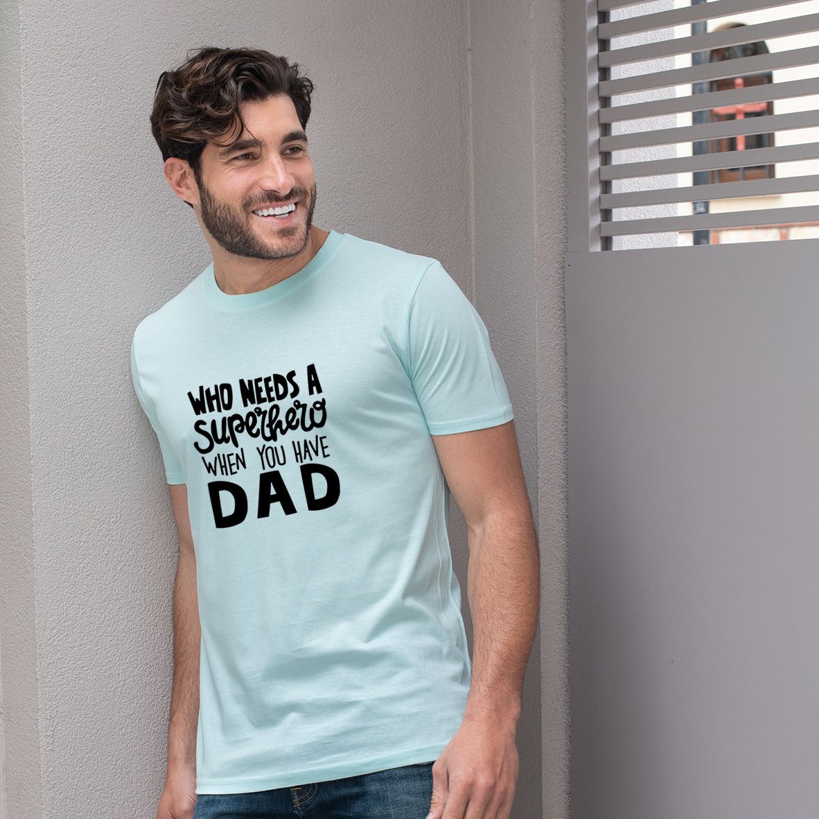 Superhero dad - Organic Vegan T-Shirt Unisex - Μέντα