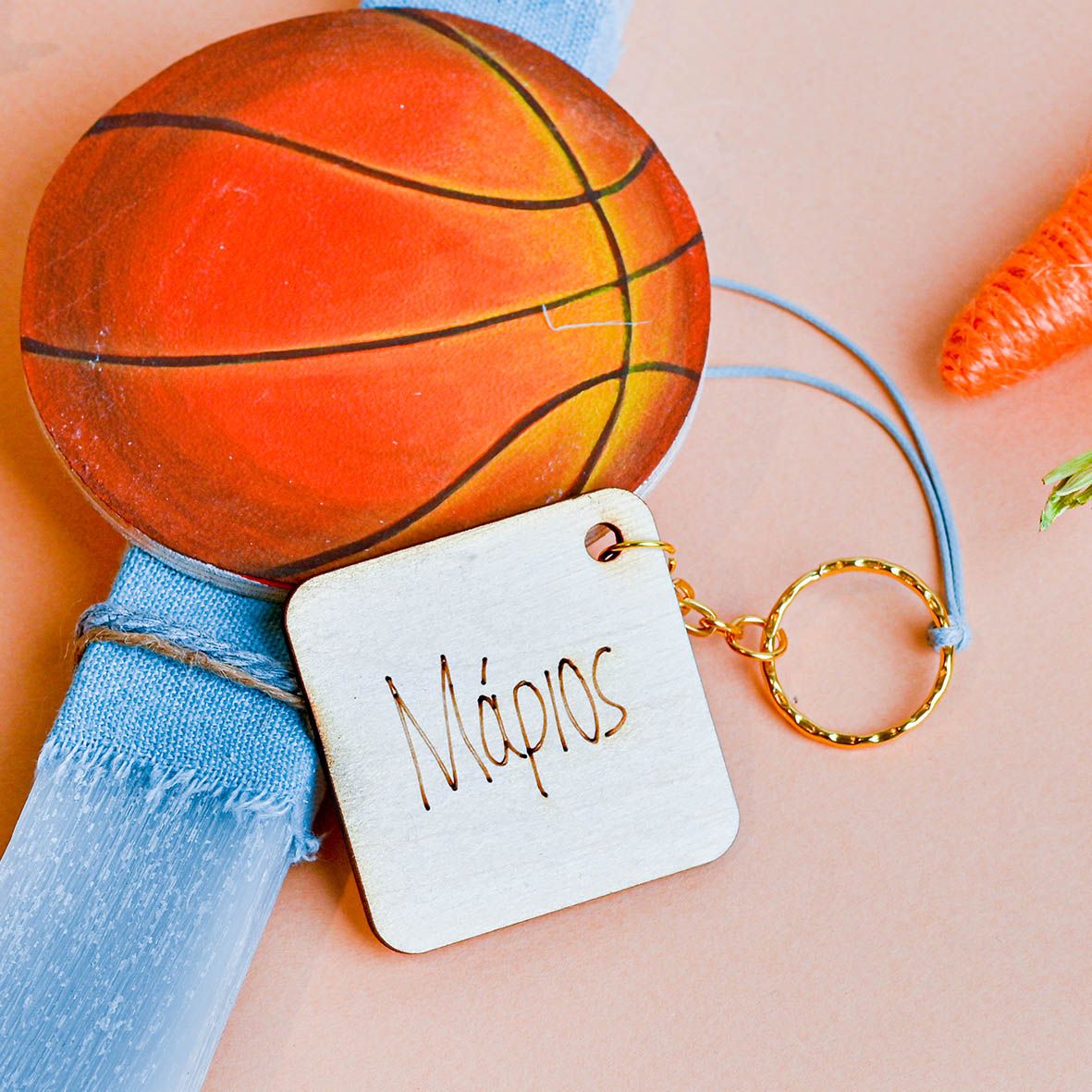 Μπάσκετ - Λαμπάδα Χειροποίητη - Γαλάζιο