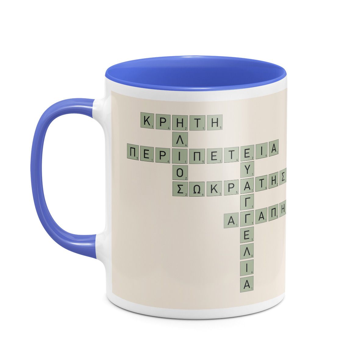 Pastel Green - Κούπα MyScrabble - Μπλε