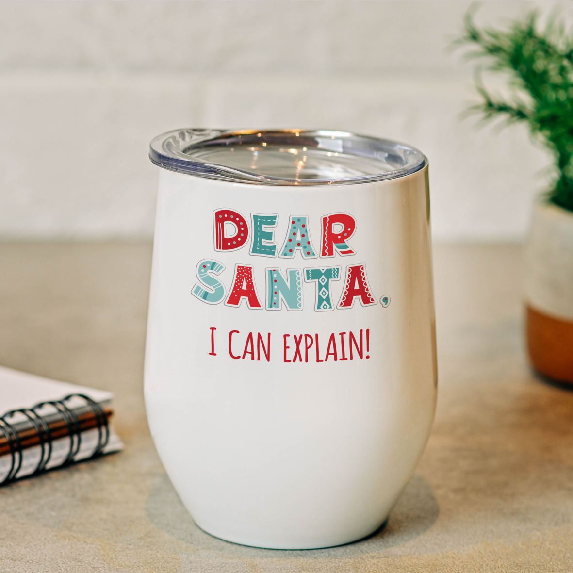 Dear Santa - Κούπα Θερμός 355ml - Λευκό