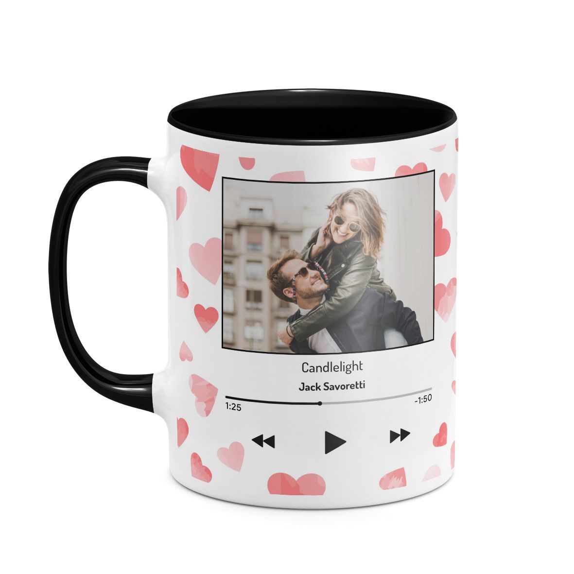 Love - Κούπα MyMusicCode - Μαύρο