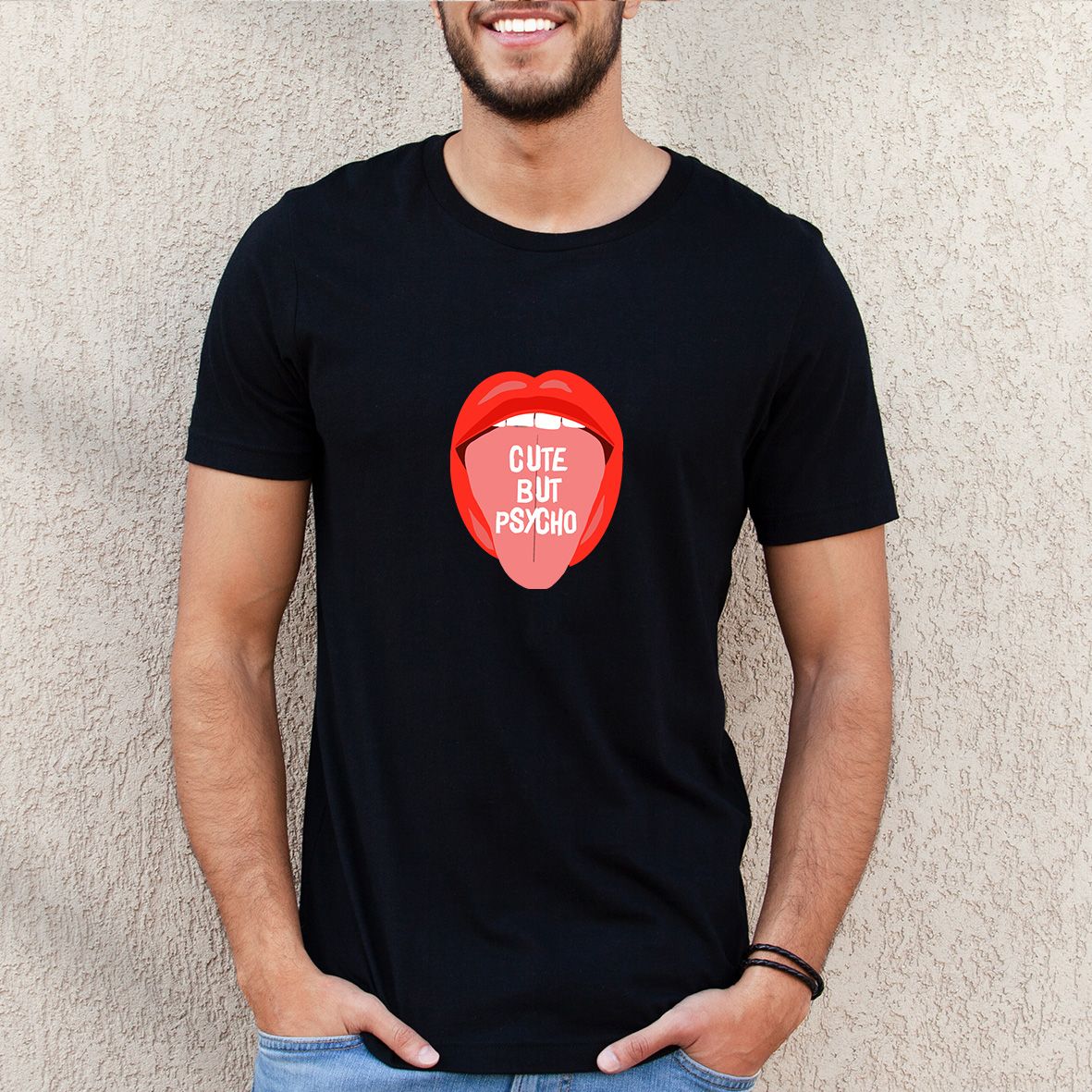 Cute - Organic Vegan T-Shirt Unisex - Μαύρο