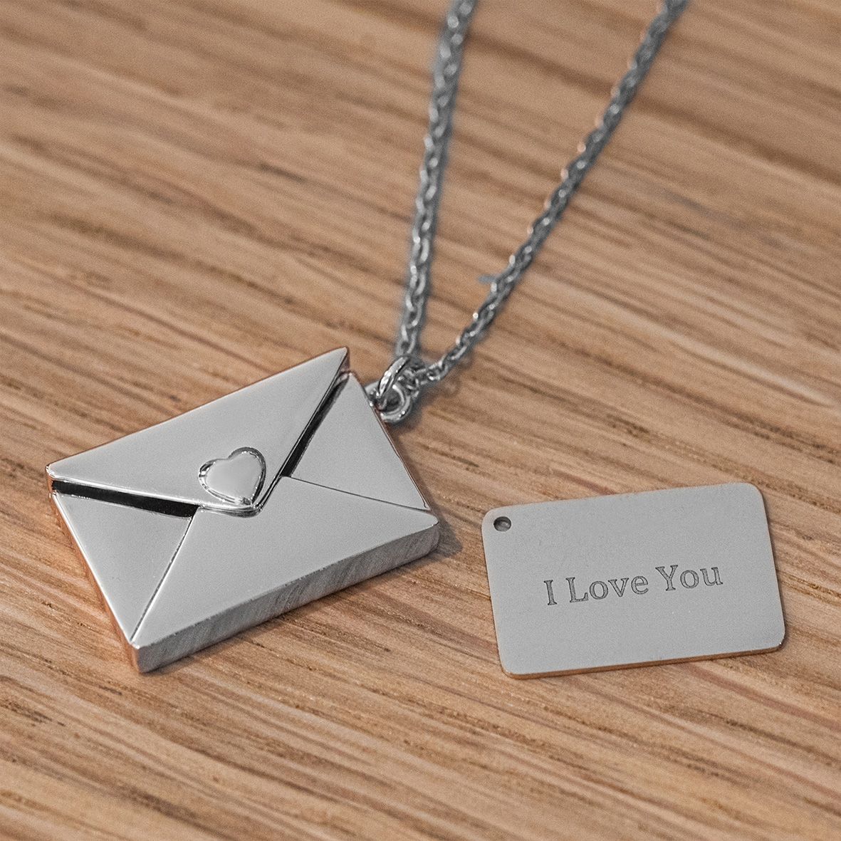 Love Letter - Μενταγιόν Αγάπης - Ασημί