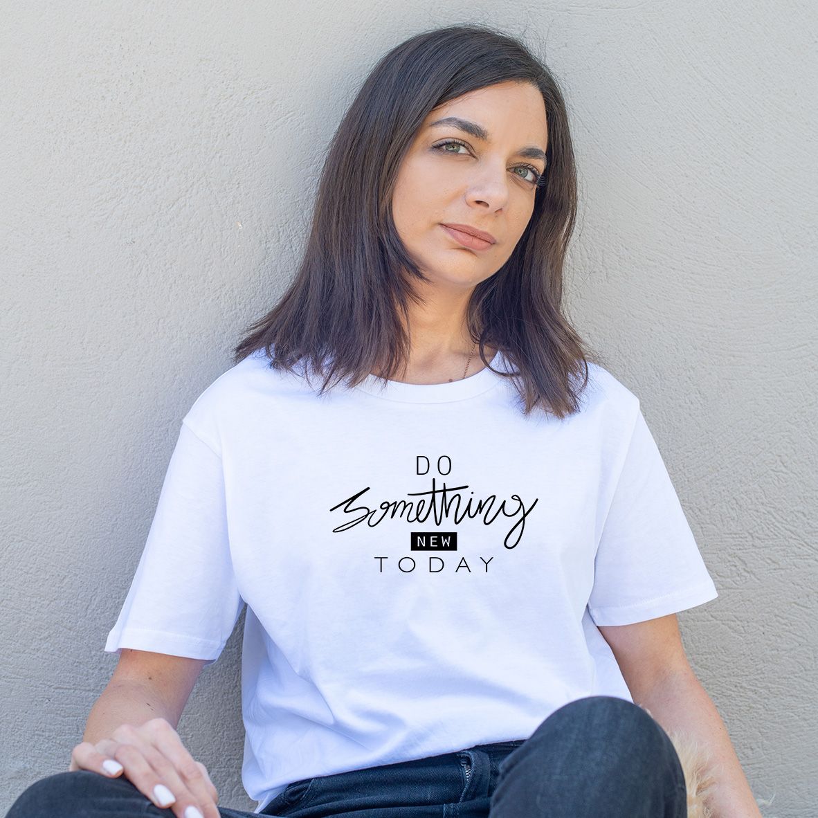 Something New - Organic Vegan T-Shirt Unisex - Λευκό