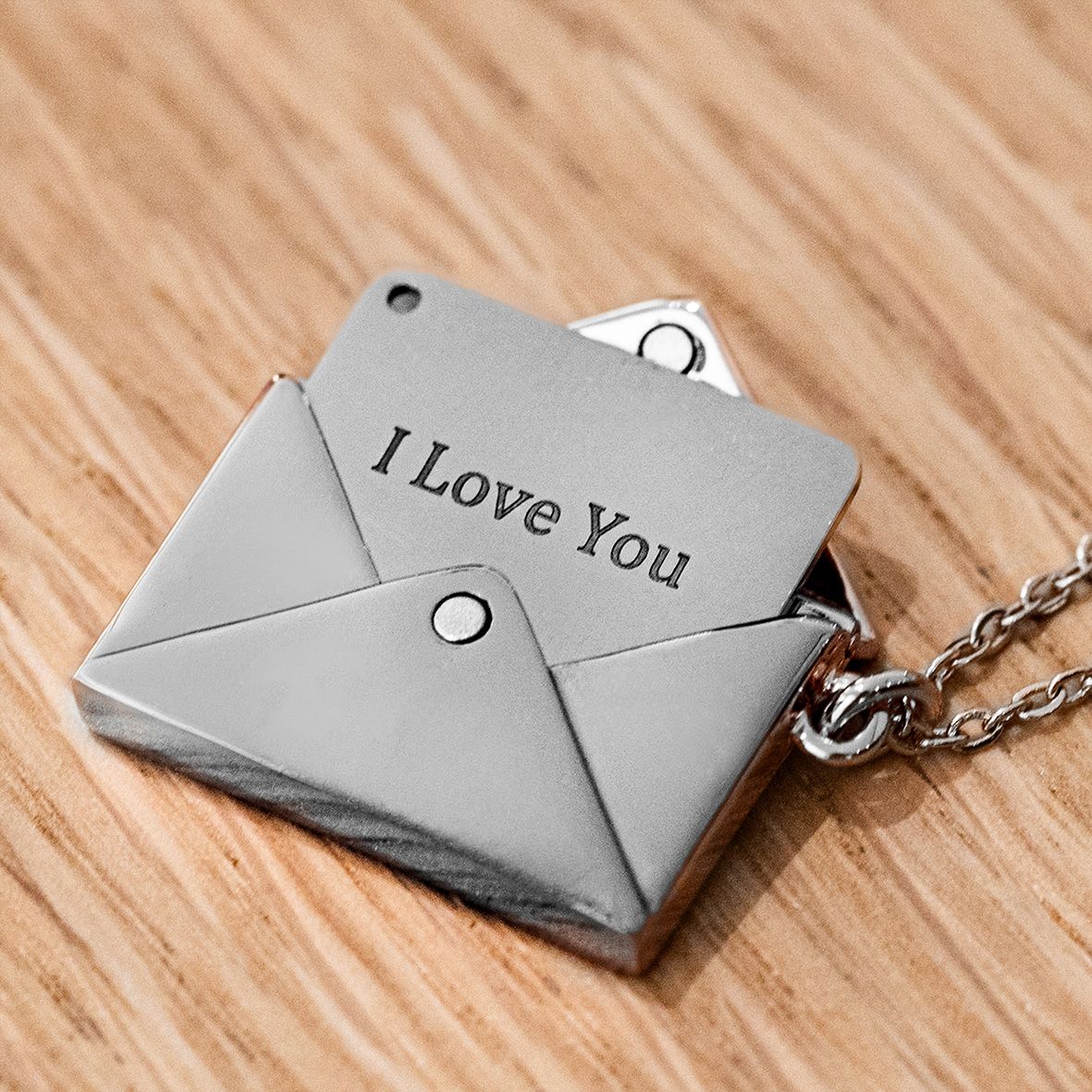 Love Letter - Μενταγιόν Αγάπης - Ασημί