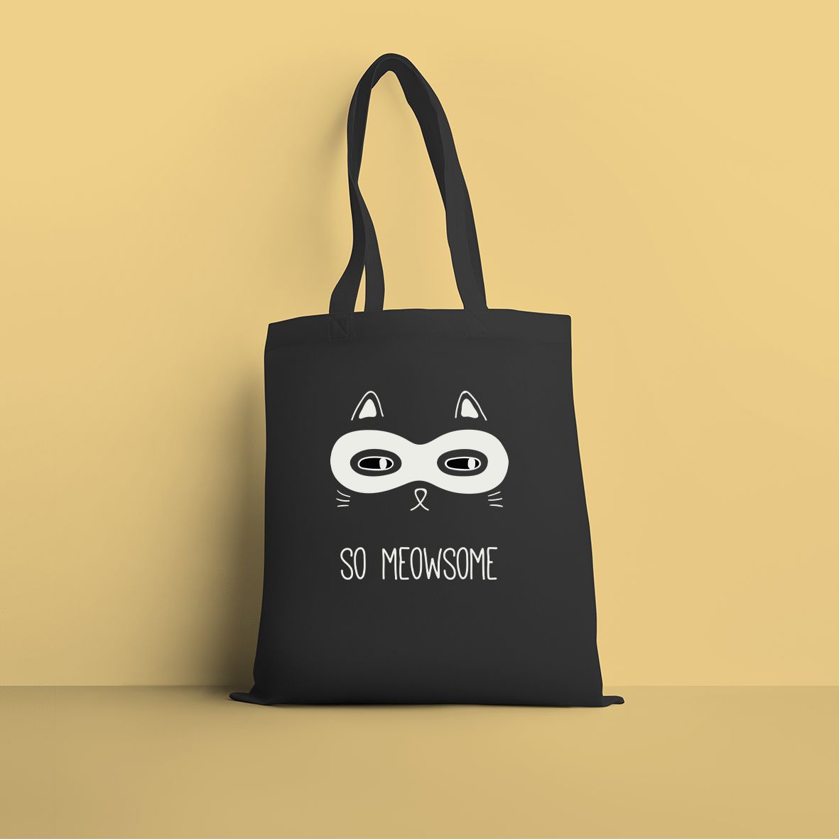 So Meowsome - Πάνινη Τσάντα - Μαύρο