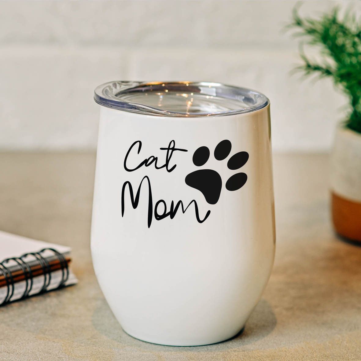 Cat Mom - Κούπα Θερμός 355ml - Λευκό