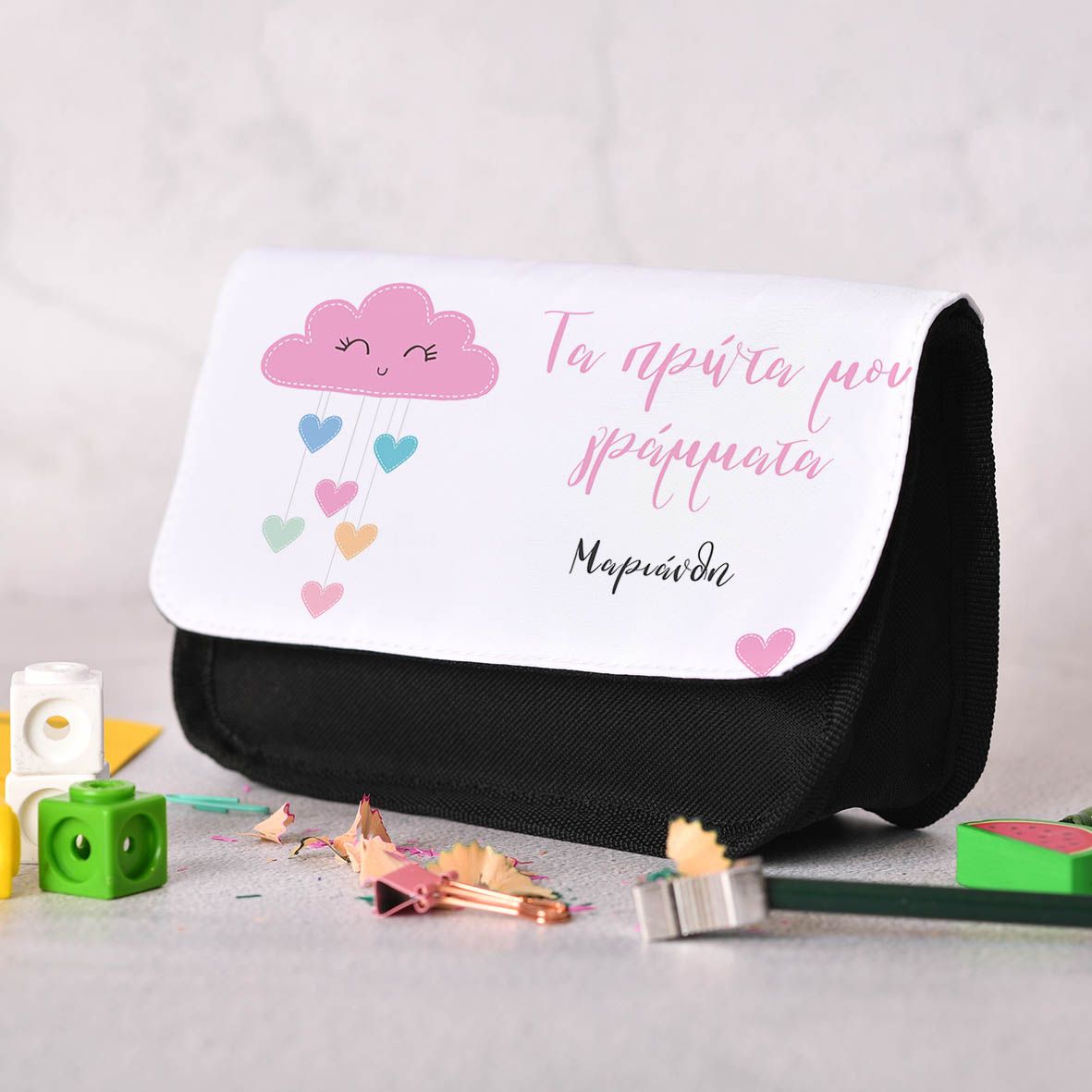 Πρώτα Γράμματα - Κασετίνα Υφασμάτινη - Μαύρο