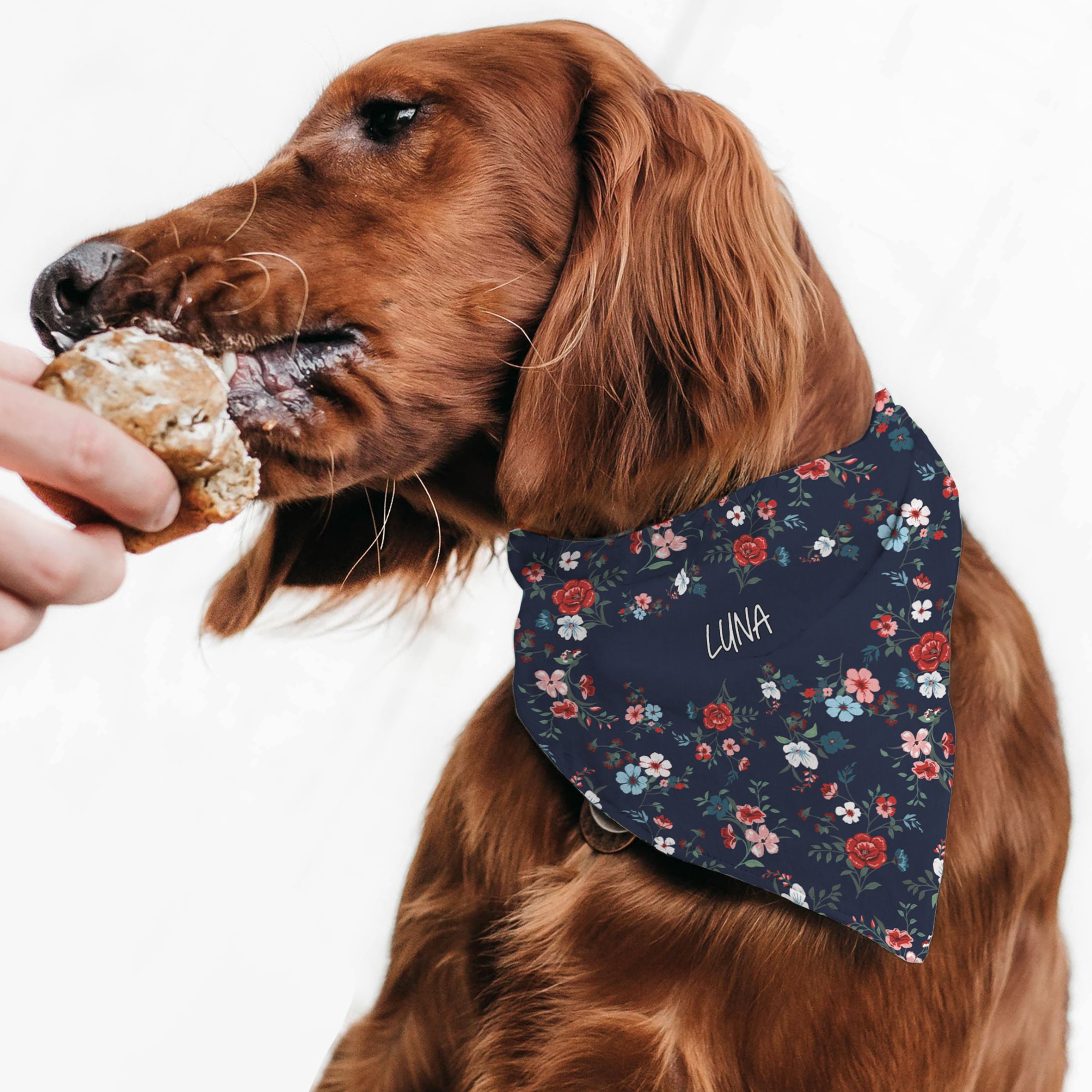 Blue Red Flowers - Μπαντάνα