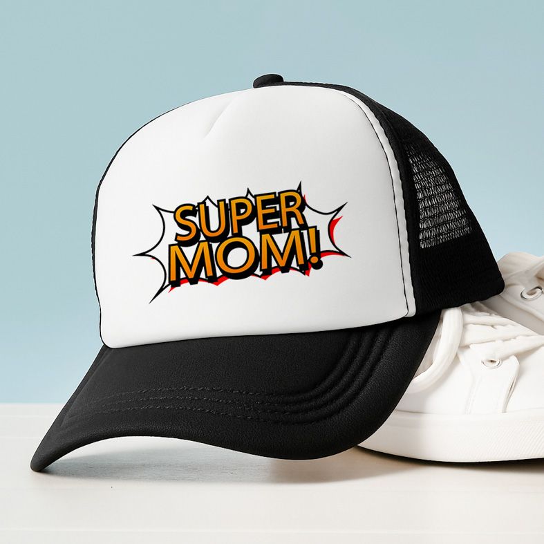 SUPER MOM - Καπέλο Trucker MemoryBox - Μαύρο