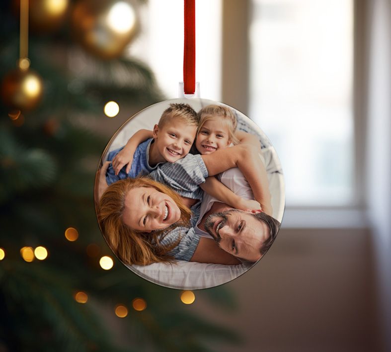 Aκρυλικό στολίδι Photo theme Χ - Χριστουγεννιάτικο Στολίδι Plexiglass 3D- MemoryBox