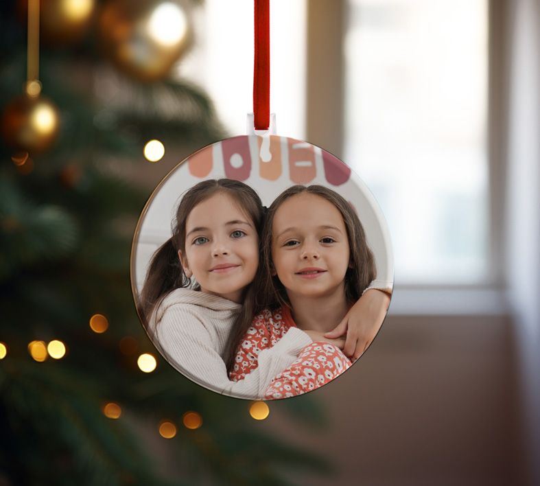 Aκρυλικό στολίδι Photo theme Χ - Χριστουγεννιάτικο Στολίδι Plexiglass 3D- MemoryBox