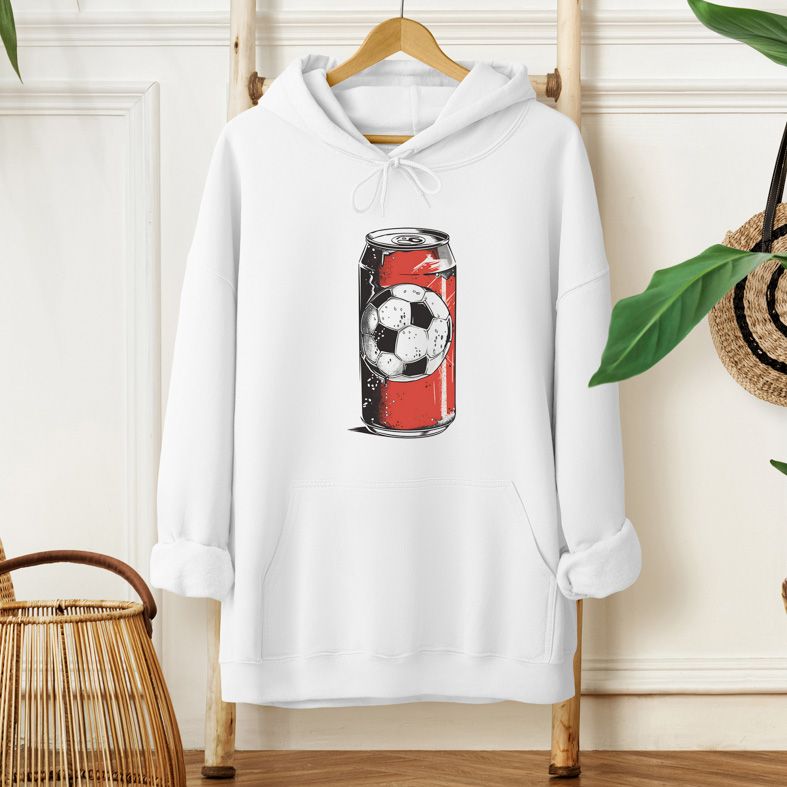 Σχέδιο Ποδοσφαίρου - Φούτερ - Λευκό