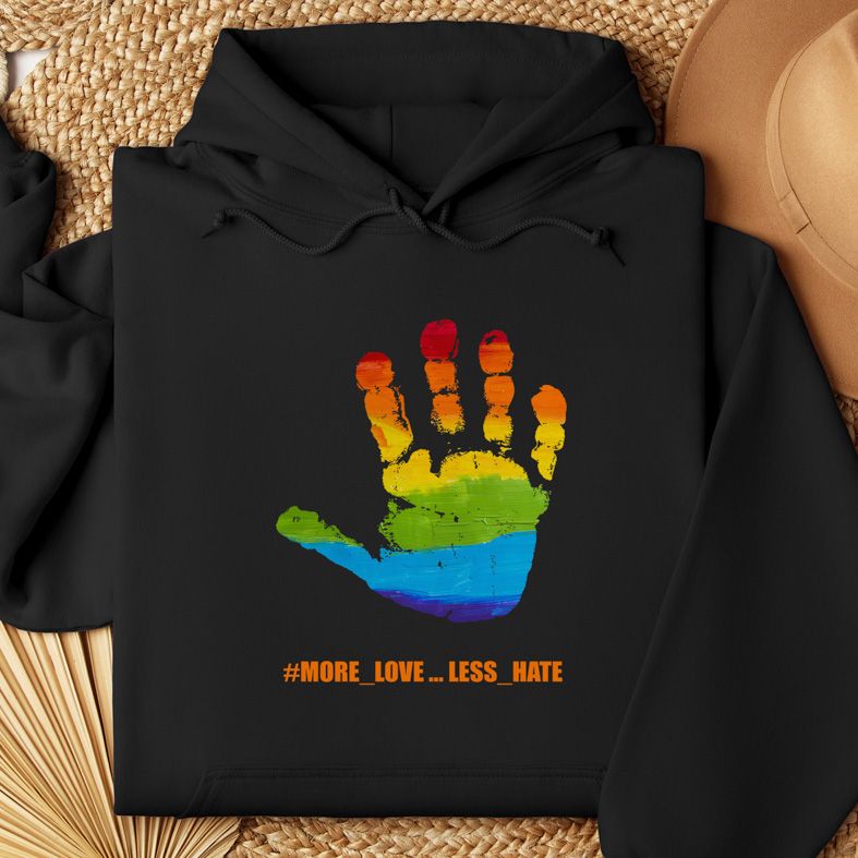 More Love Less Hate - Φούτερ - Μαύρο