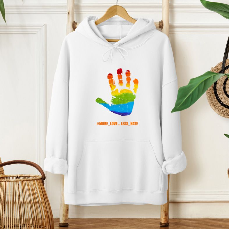 More Love Less Hate - Φούτερ - Λευκό