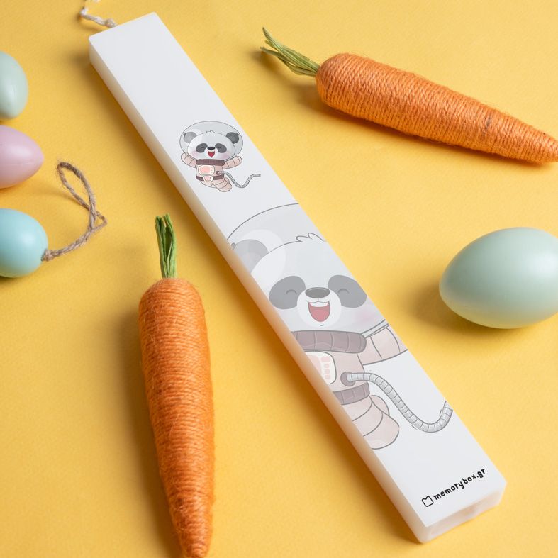 Panda Αστροναύτης - Λαμπάδα με Εκτύπωση