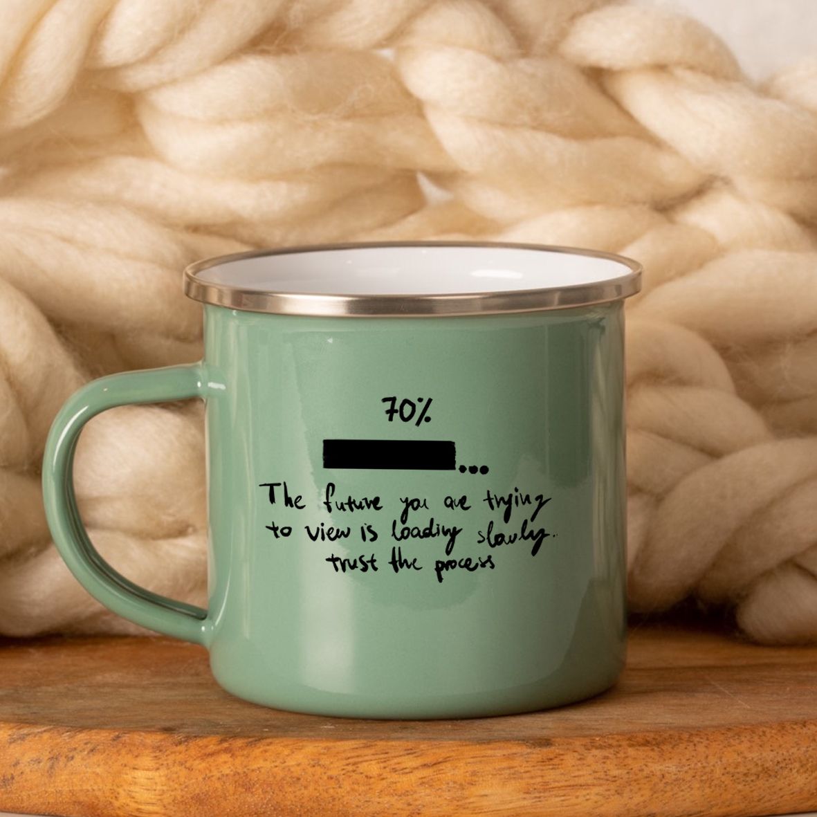 Loading - Κούπα Vintage Eμαγιέ - Μέντα