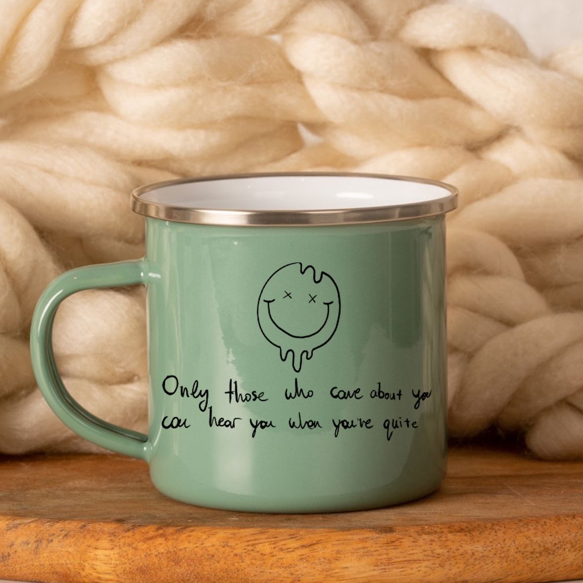 When you're quite - Κούπα Vintage Eμαγιέ - Μέντα