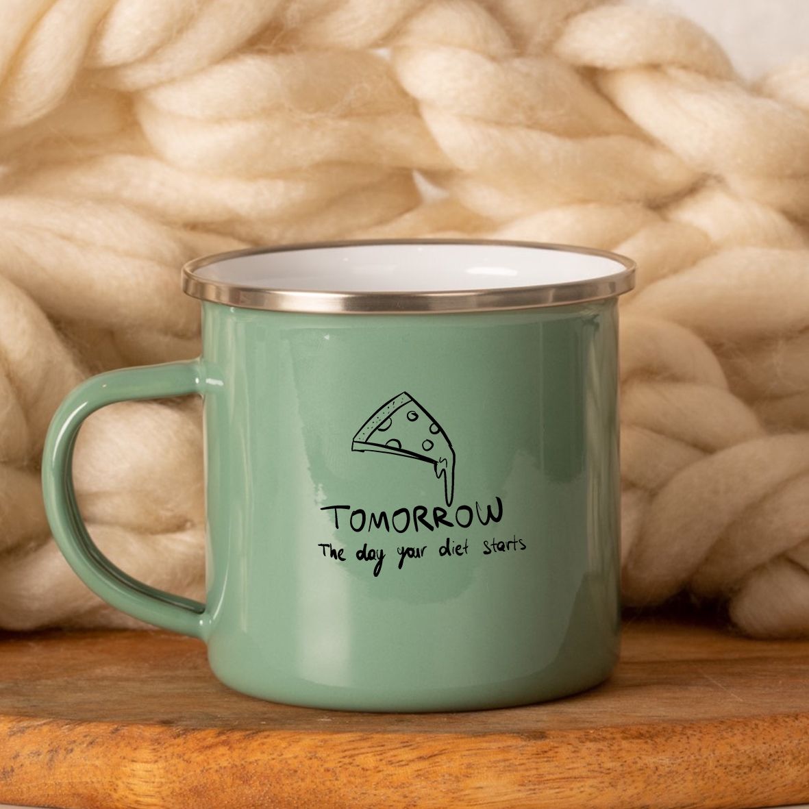 Diet - Κούπα Vintage Eμαγιέ - Μέντα