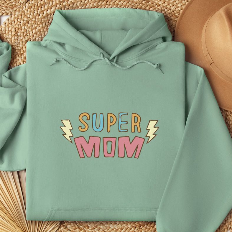 SUPER MOM - Hoodie - Μέντα
