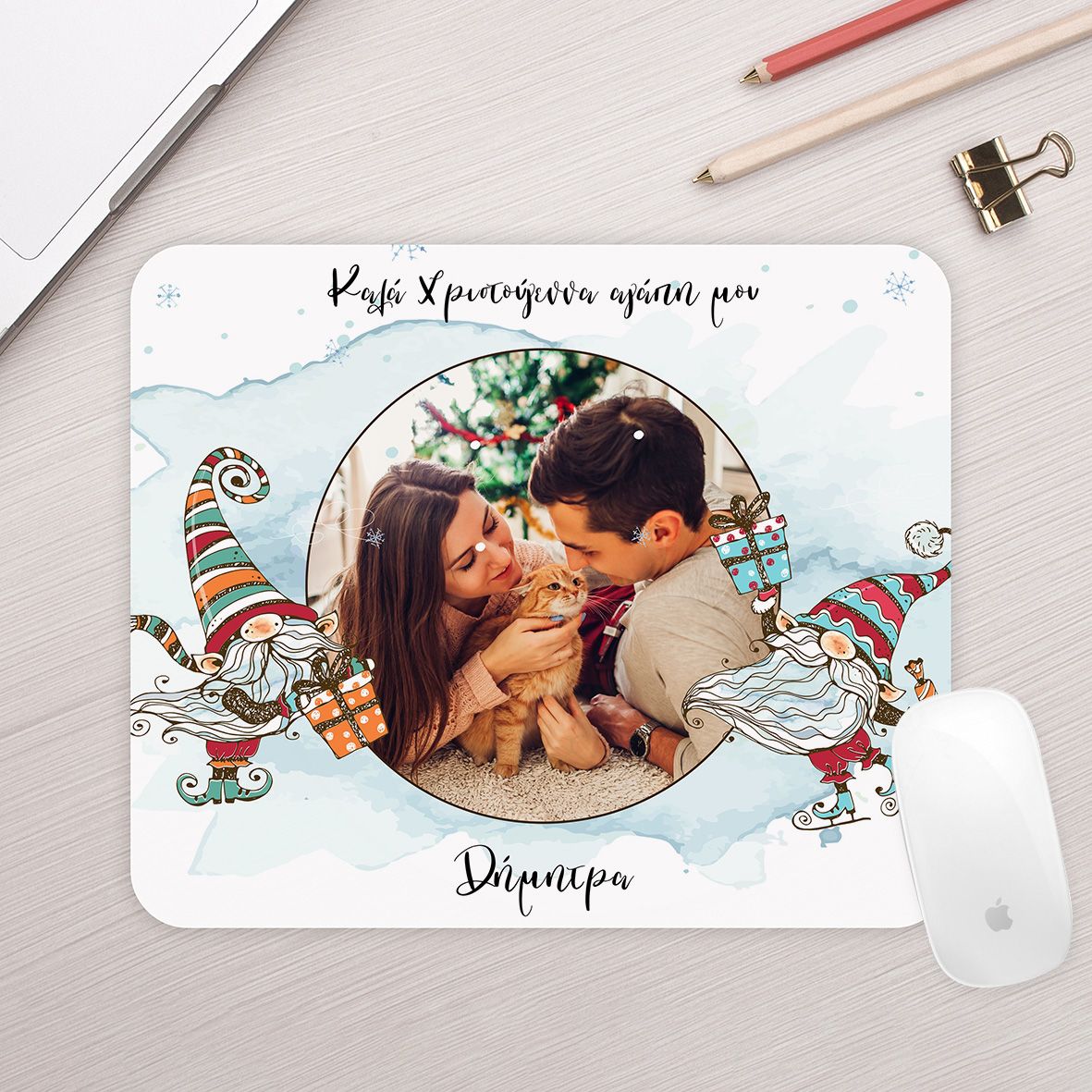 Xmas Gnomes - Mousepad