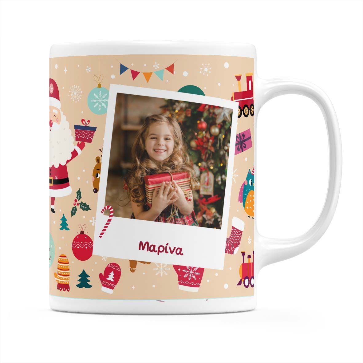 Neutral Xmas Pattern -Κούπα - Λευκό