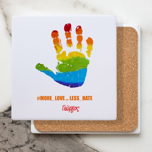 More Love Less Hate - Μαρμάρινο Σουβέρ