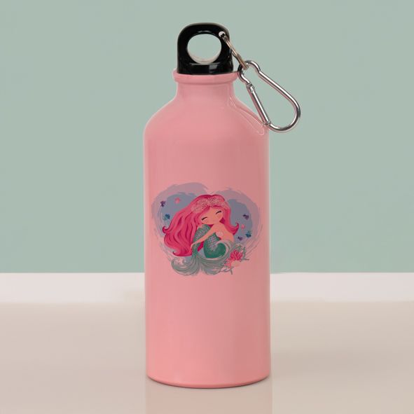 Γοργόνα -  Ποδηλατικό Μπουκάλι 600 ml - Ροζ