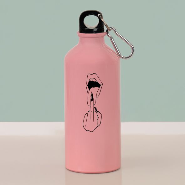 Lips Flip - Ποδηλατικό Μπουκάλι 600 ml - Ροζ