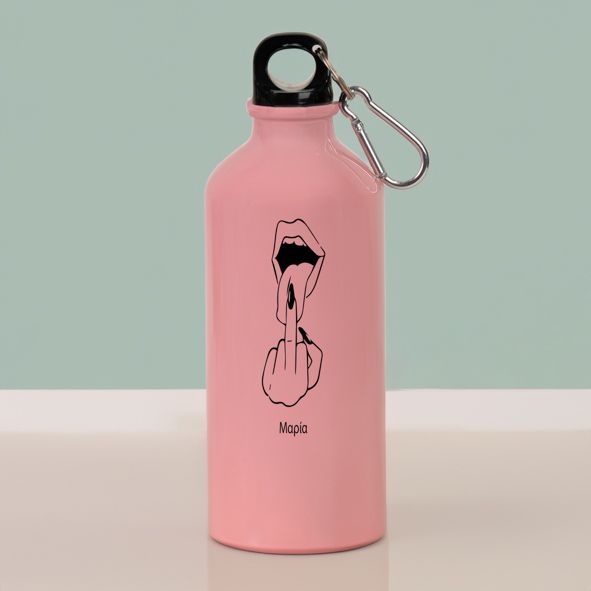 Lips Flip - Ποδηλατικό Μπουκάλι 600 ml - Ροζ