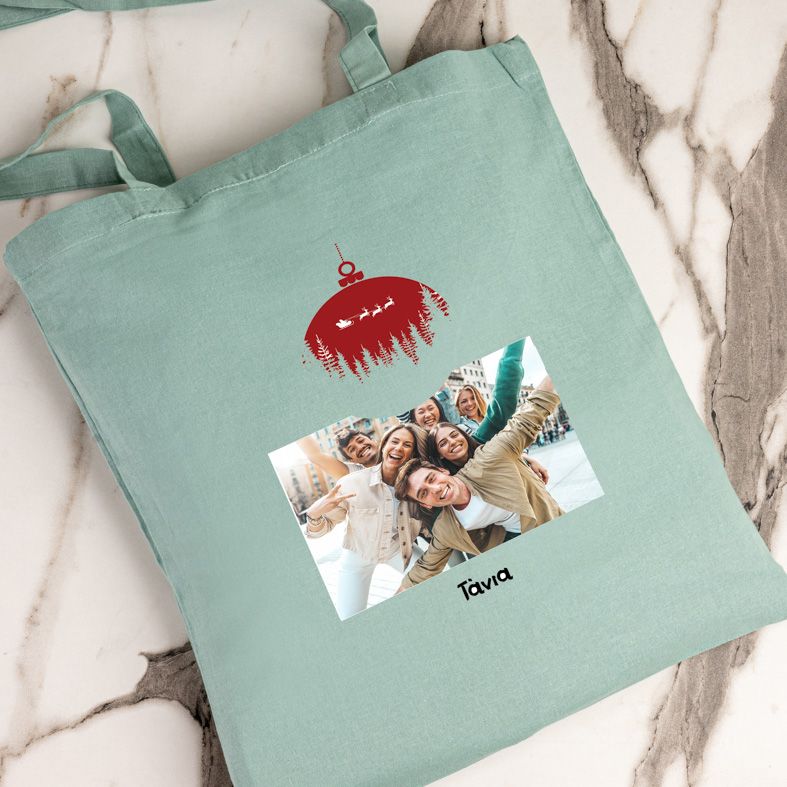 Christmas Decoration - Πάνινη τσάντα - Μέντα