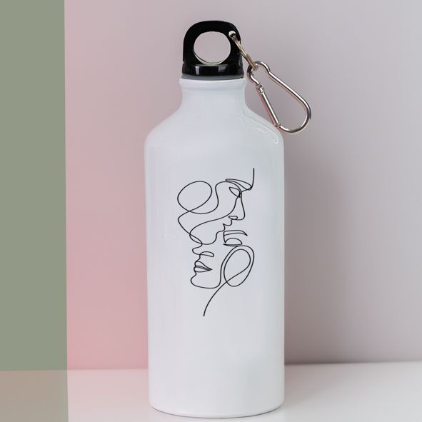 Minimal couple - Ποδηλατικό Μπουκάλι 600 ml - Λευκό