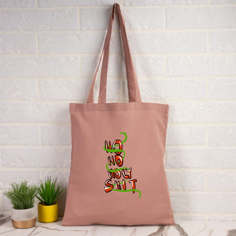 HO HOLY SH*T - Πάνινη τσάντα - Ροζ