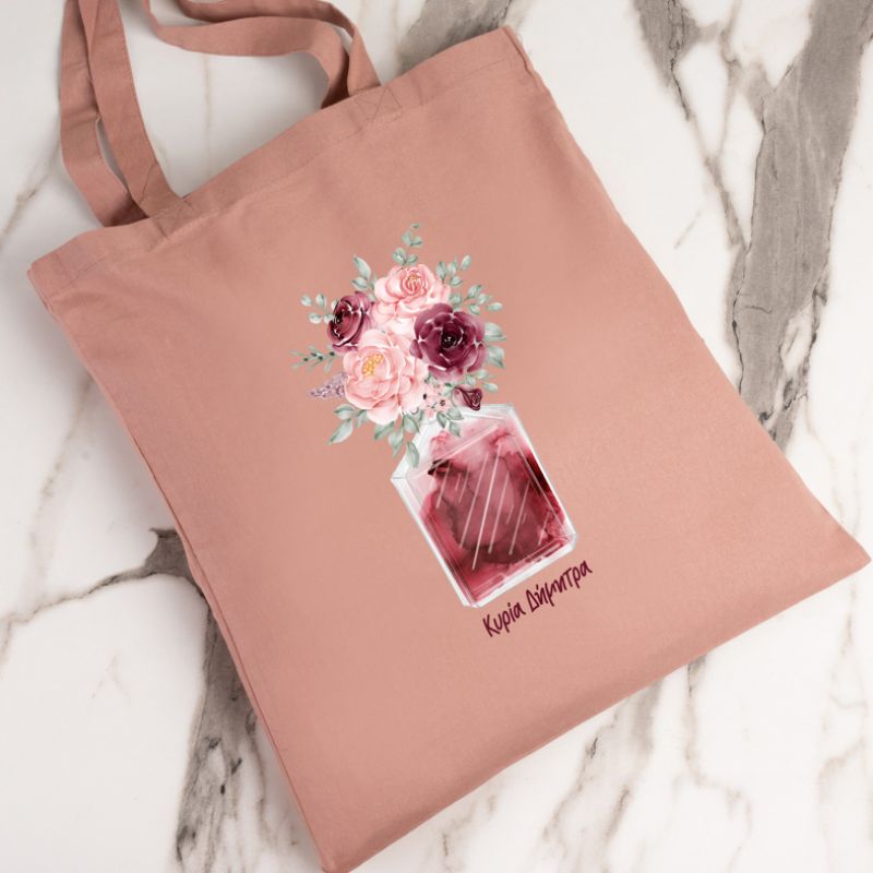 Άρωμα Λουλούδιων - Πάνινη Τσάντα - Ροζ