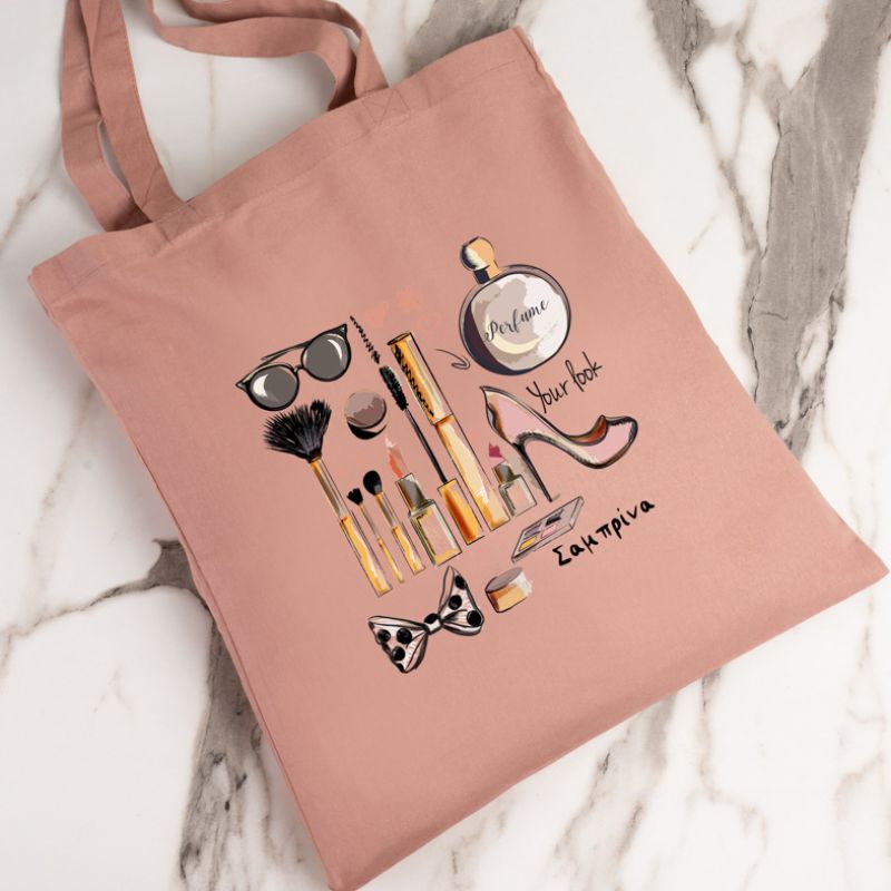 Cosmetics - Πάνινη Τσάντα - Ροζ