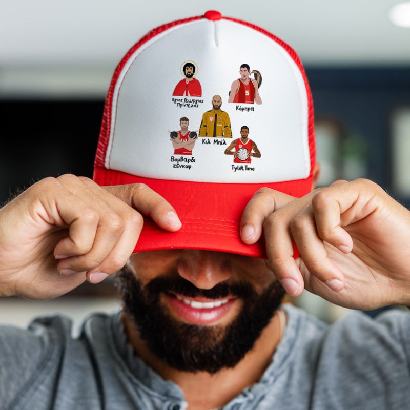 Παρατσούκλια Ιωάννου Ολυμπιακού - Καπέλο Trucker MemoryBox - Κόκκινο