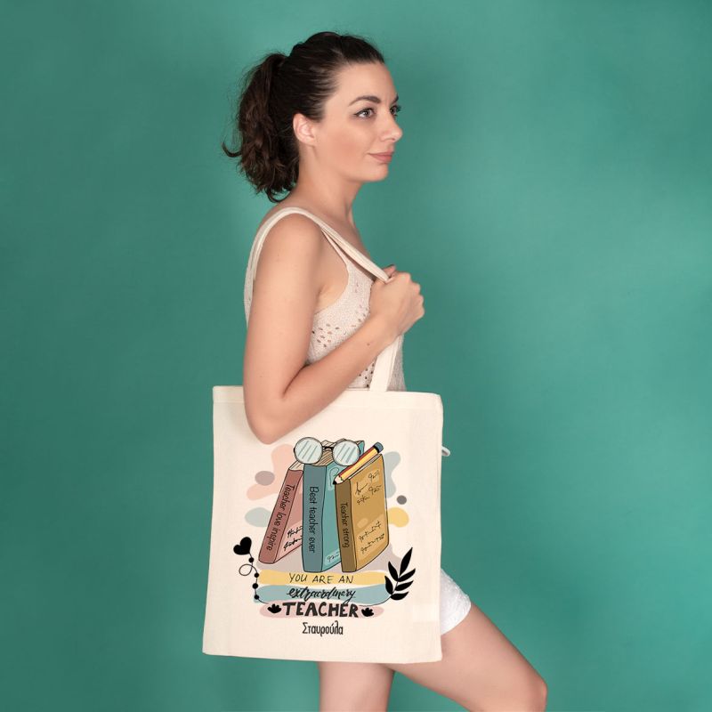 Extraordinary Teacher - Πάνινη Τσάντα - Λευκό