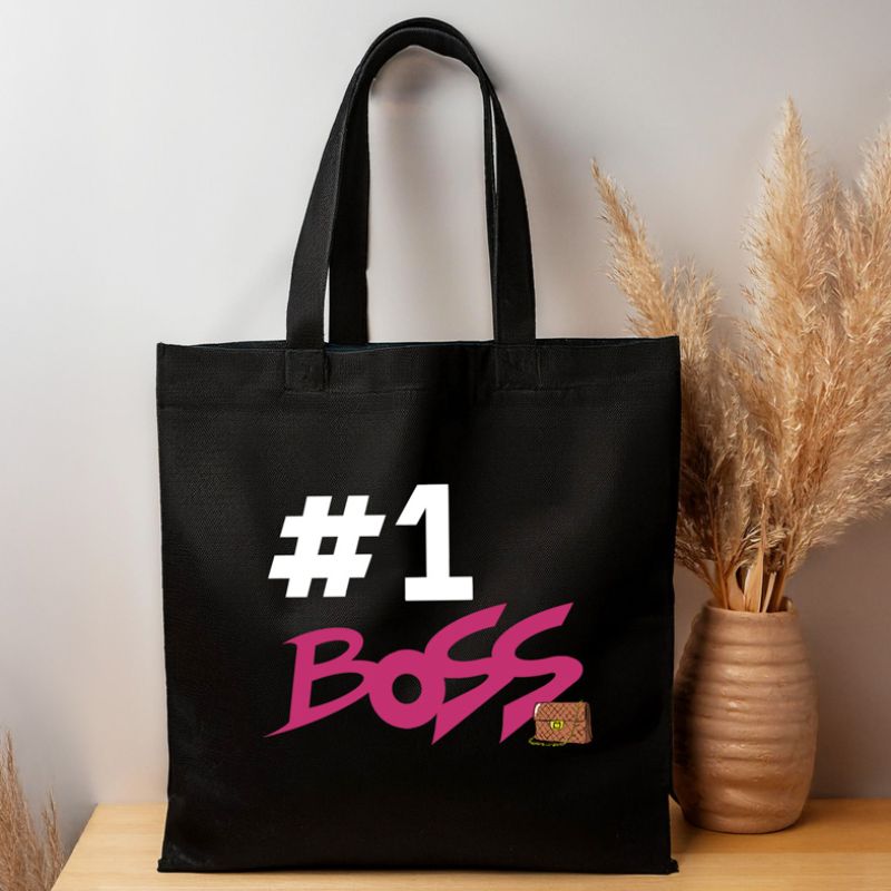 #1 Boss W - Πάνινη τσάντα MemoryBox - Μαύρο