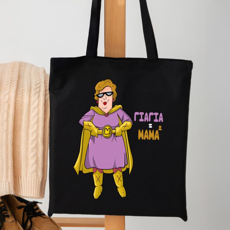 Γιαγιά = Μαμά² - Πάνινη τσάντα MemoryBox - Μαύρο