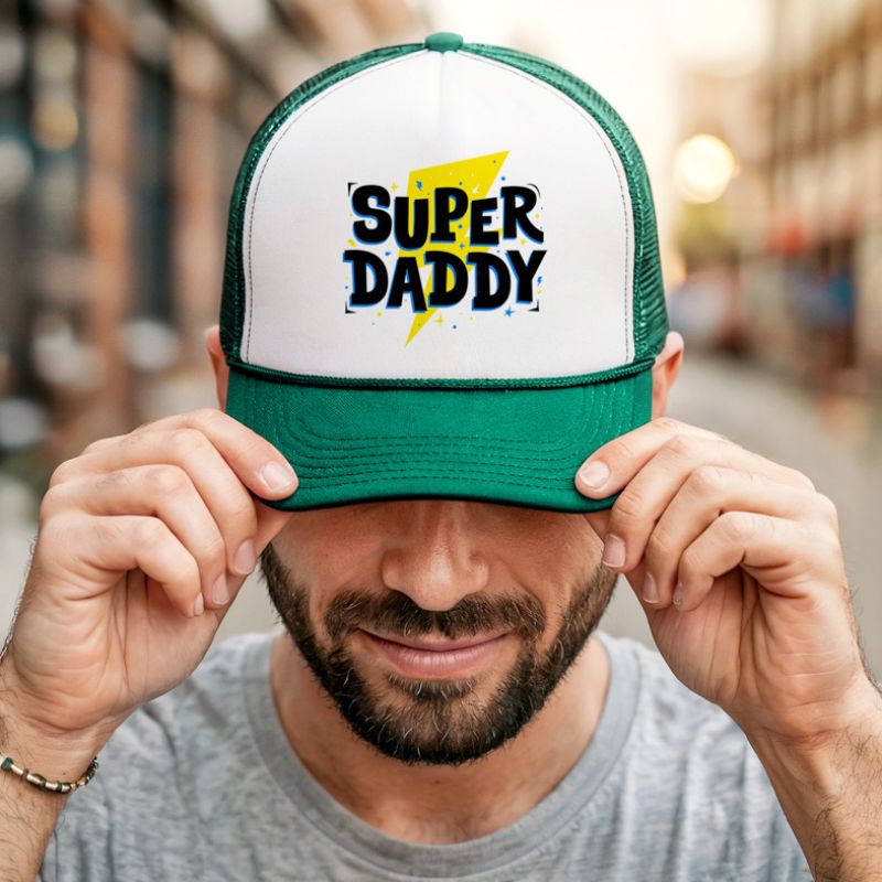 SUPER DADDY - Καπέλο Trucker MemoryBox - Πράσινο